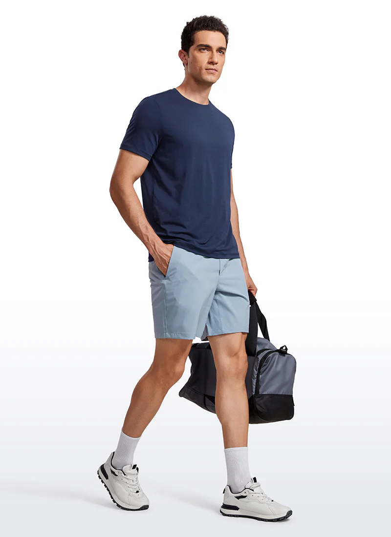 Quick Dry High Crewneck Short Sleeves Shirts - Image 15
