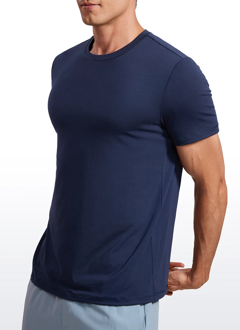Quick Dry High Crewneck Short Sleeves Shirts - Image 16