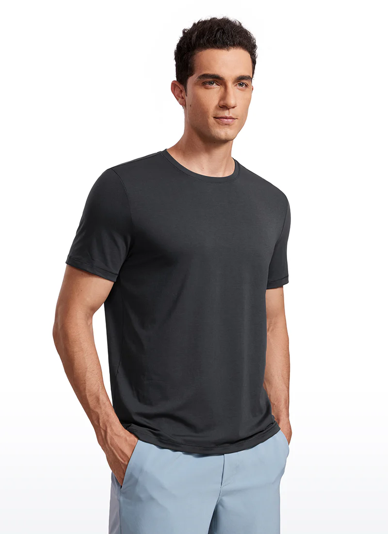 Quick Dry High Crewneck Short Sleeves Shirts - Image 17