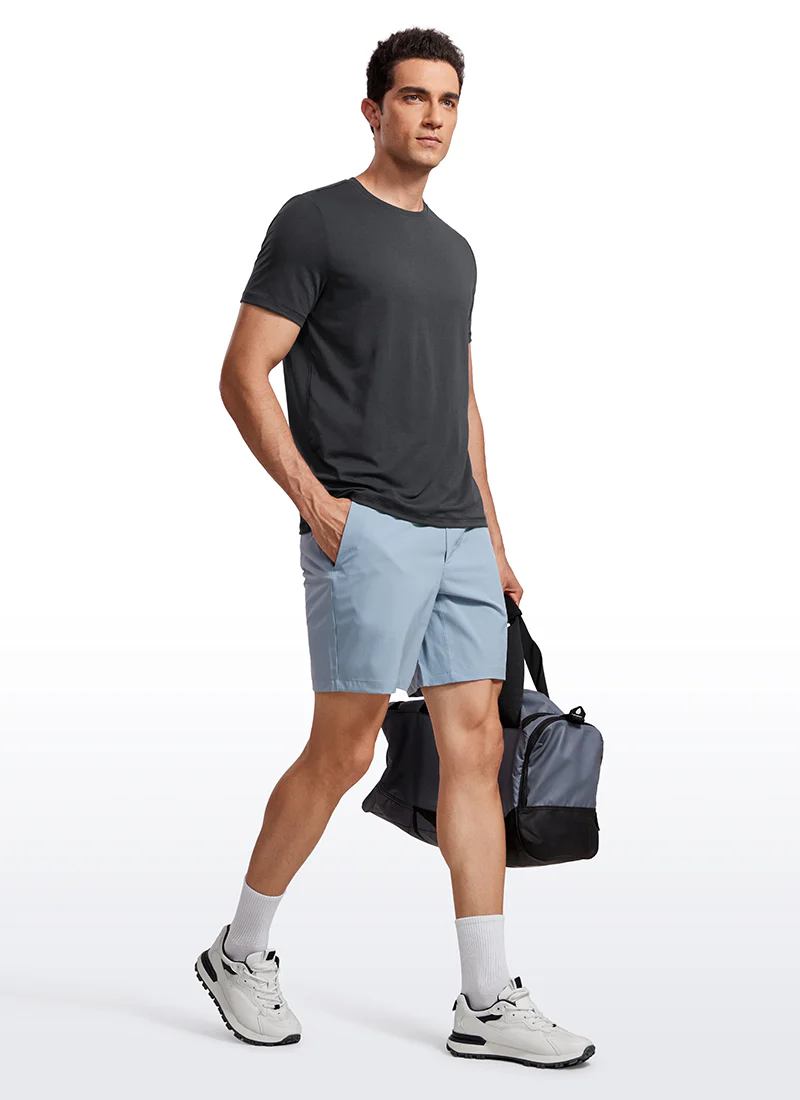 Quick Dry High Crewneck Short Sleeves Shirts - Image 19