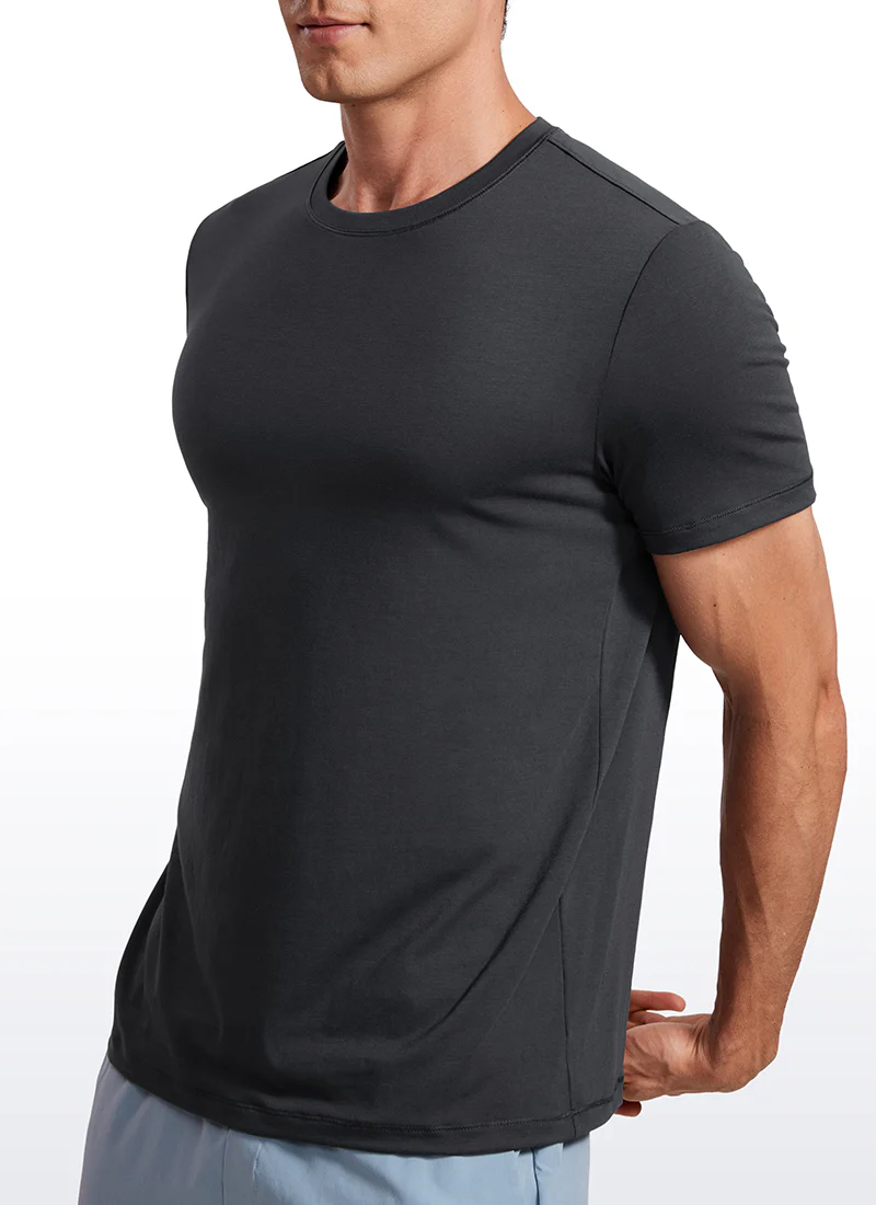 Quick Dry High Crewneck Short Sleeves Shirts - Image 20