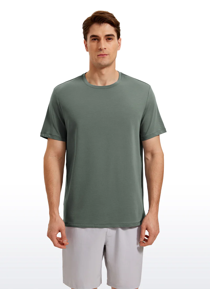 Pima Cotton T-Shirts Short Sleeve Crew Neck - Image 5