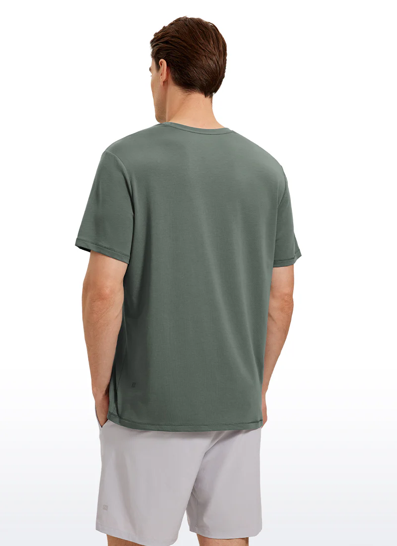 Pima Cotton T-Shirts Short Sleeve Crew Neck - Image 6