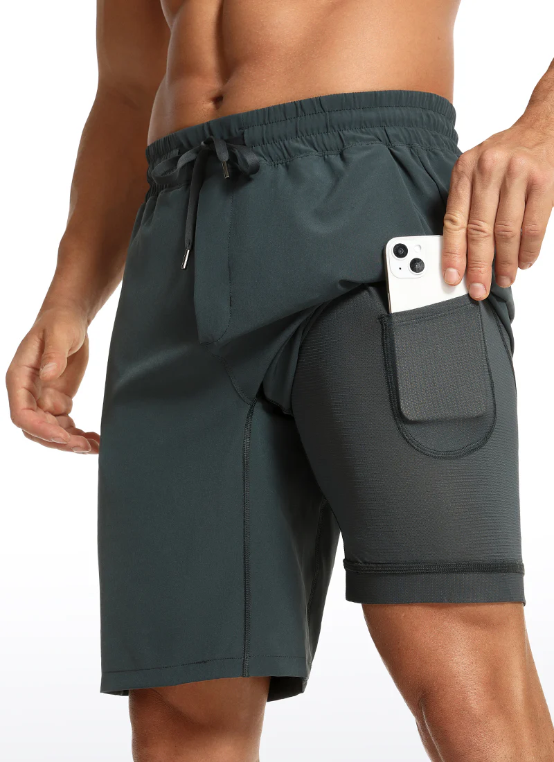Feathery-Fit Athletic Shorts 9''- Lined - Image 4