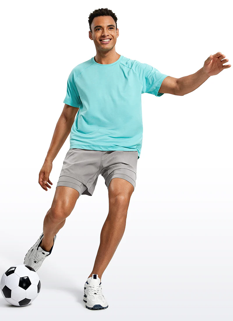 Feathery-Fit 2 in 1 Athletic Shorts 5''- with Pockets & Long Liner - Image 13