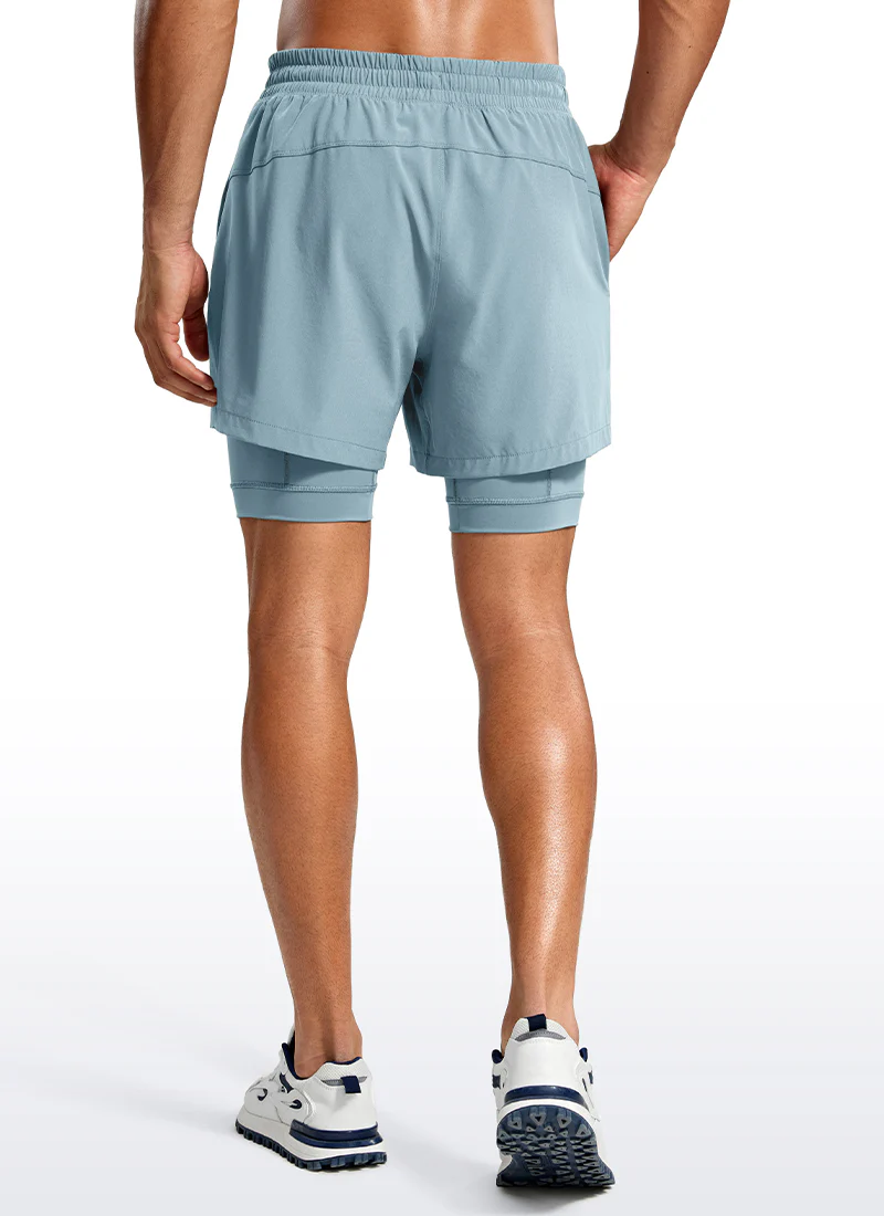Feathery-Fit 2 in 1 Athletic Shorts 5''- with Pockets & Long Liner - Image 22
