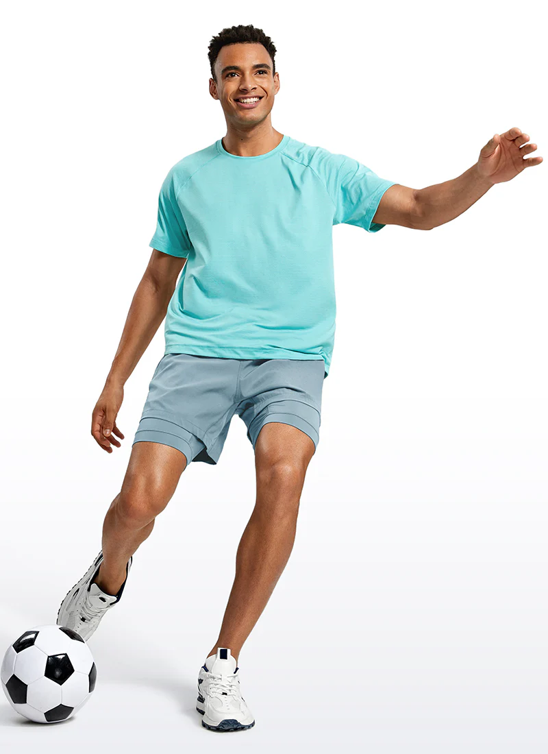 Feathery-Fit 2 in 1 Athletic Shorts 5''- with Pockets & Long Liner - Image 23