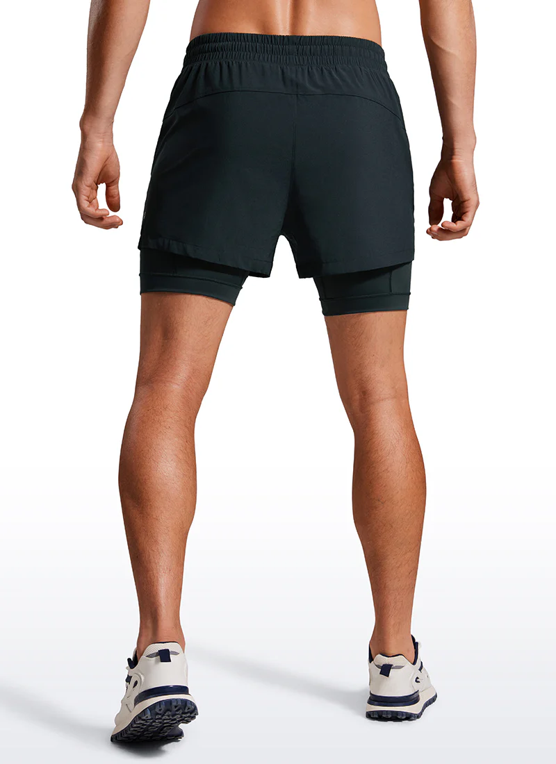 Feathery-Fit 2 in 1 Athletic Shorts 3.5''- with Pockets & Long Liner - Image 16