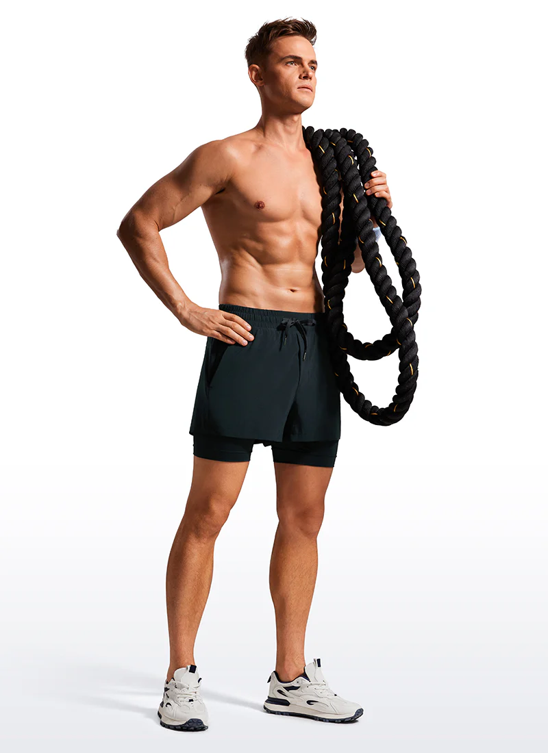 Feathery-Fit 2 in 1 Athletic Shorts 3.5''- with Pockets & Long Liner - Image 17