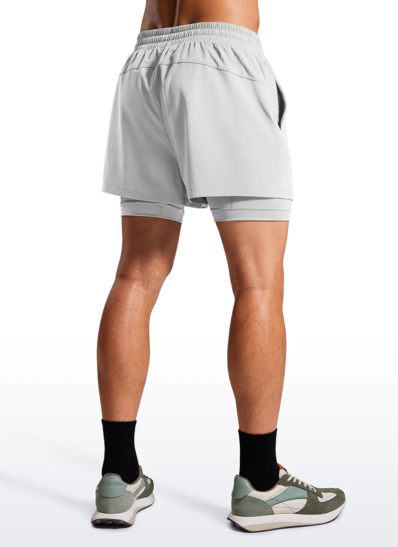Feathery-Fit 2 in 1 Athletic Shorts 3.5''- with Pockets & Long Liner - Image 21