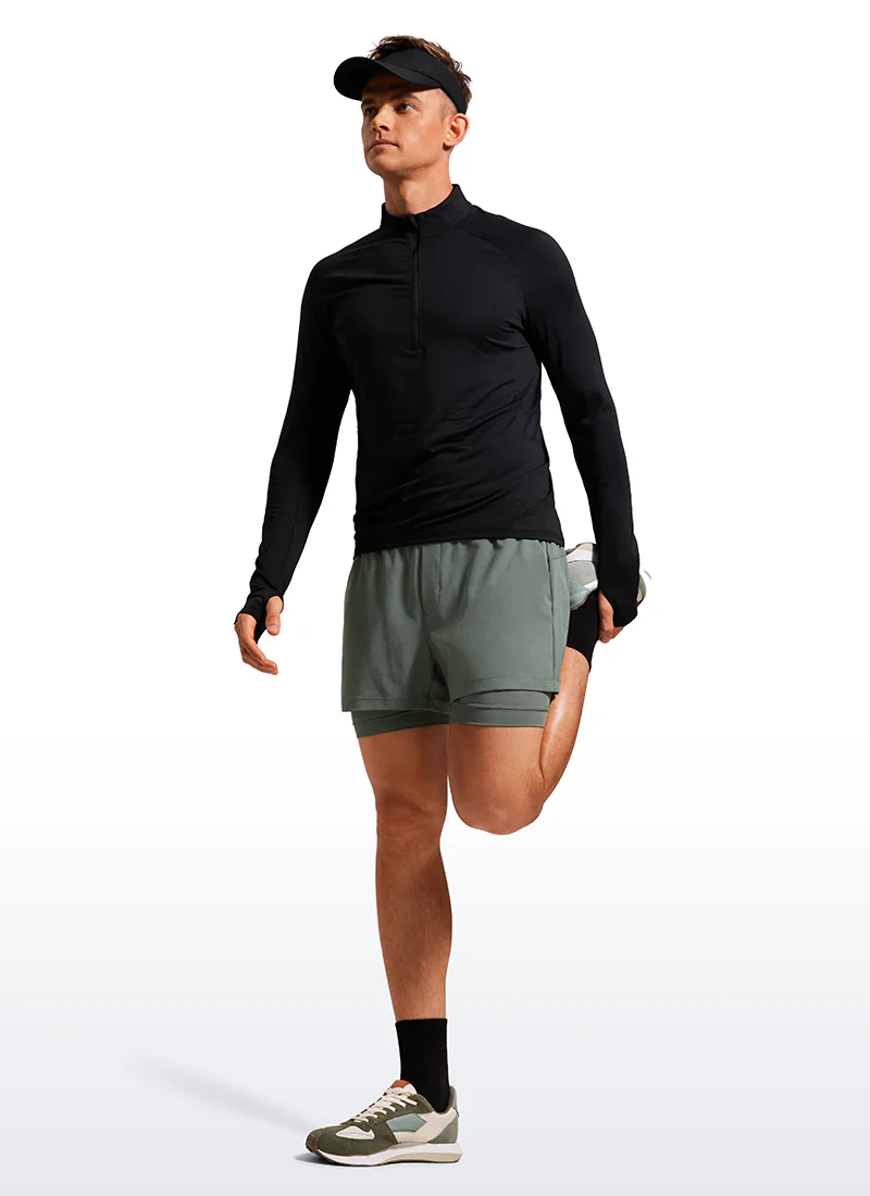 Feathery-Fit 2 in 1 Athletic Shorts 3.5''- with Pockets & Long Liner - Image 27