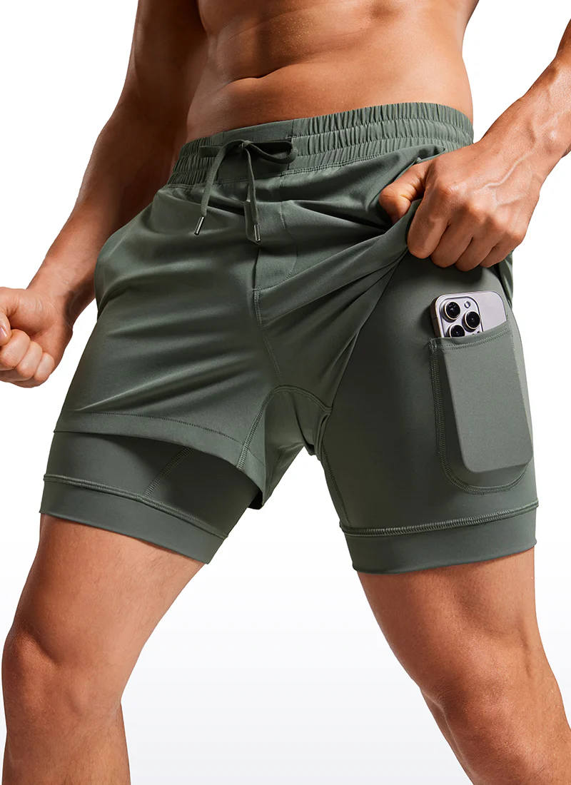 Feathery-Fit 2 in 1 Athletic Shorts 3.5''- with Pockets & Long Liner - Image 28