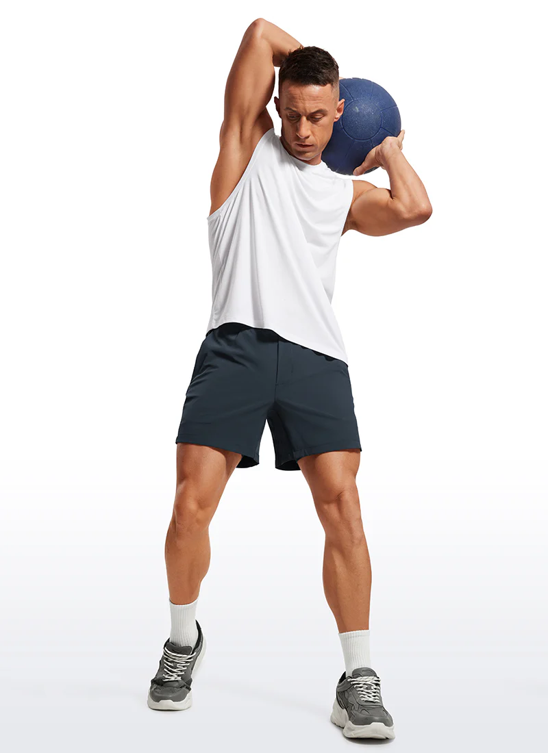 Feathery-Fit 2 in 1 Athletic Shorts 5''- with Pockets - Image 8