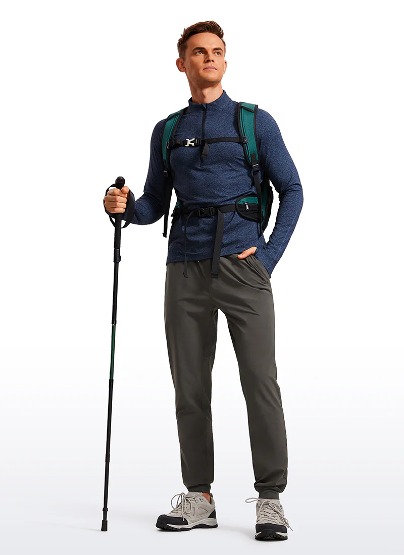 Lightweight Water Resistant Athletic Joggers with Zip Pockets 31" - Image 3