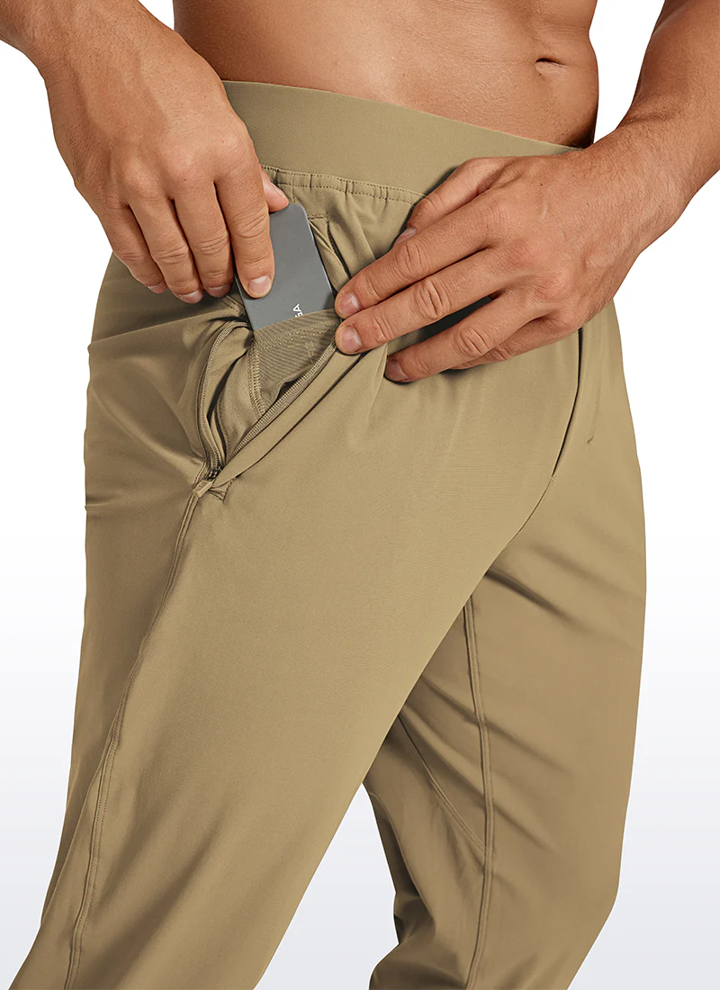 Lightweight Quick Dry Slim-Fit Joggers 29"-Zipper Pockets - Image 29