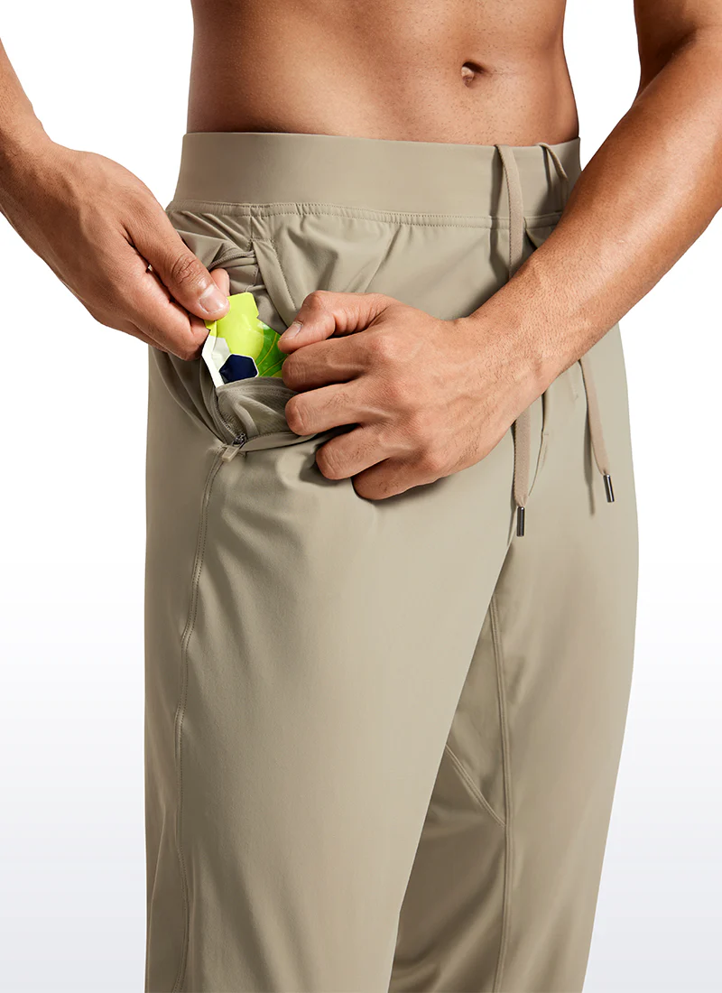 Lightweight Quick Dry Slim-Fit Joggers 31"-Zipper Pockets - Image 26