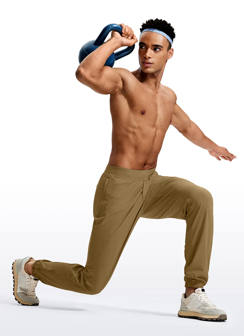 Lightweight Quick Dry Slim-Fit Joggers 31"-Zipper Pockets - Image 3