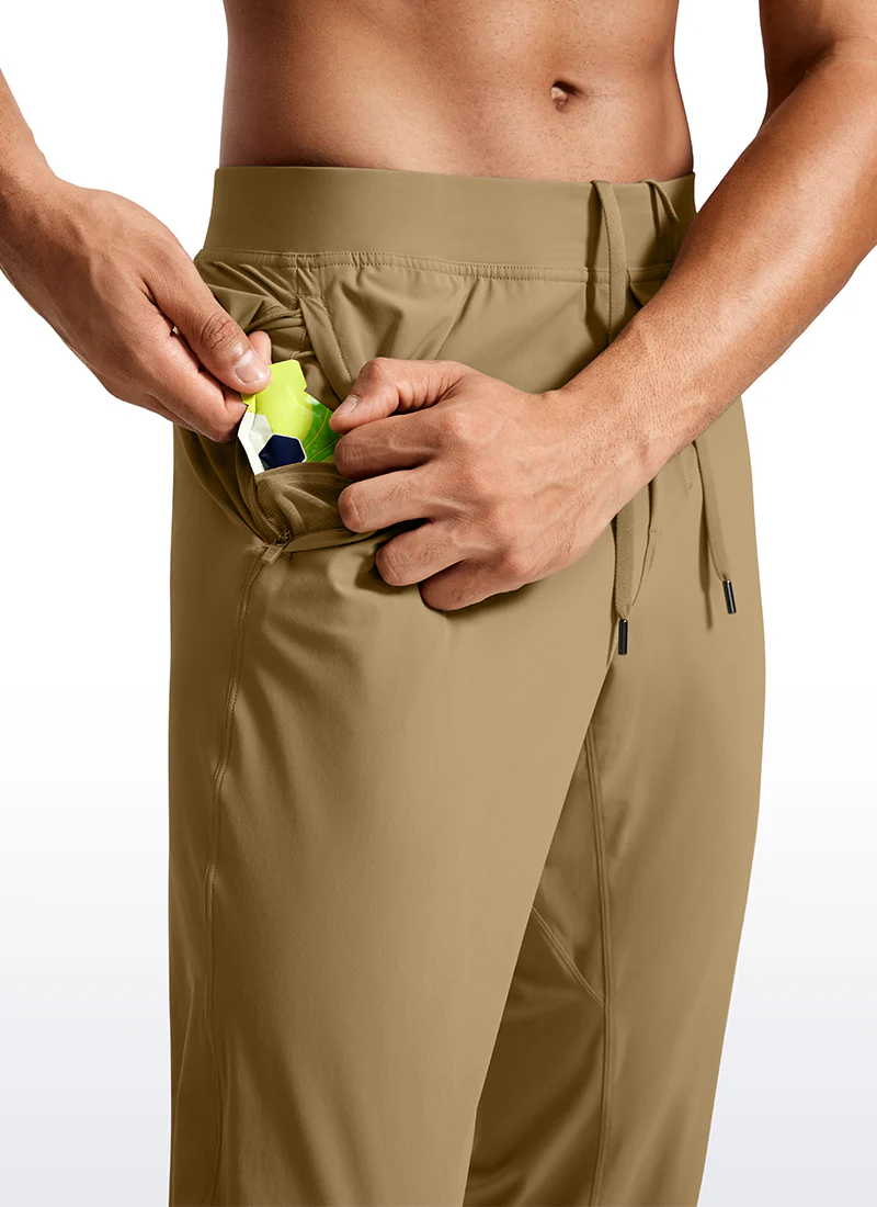 Lightweight Quick Dry Slim-Fit Joggers 31"-Zipper Pockets - Image 5