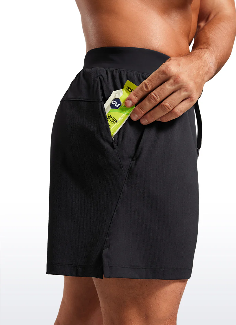 Lightweight Stretchy Athletic Workout Shorts with Zipper Pocket 5'' - Image 10