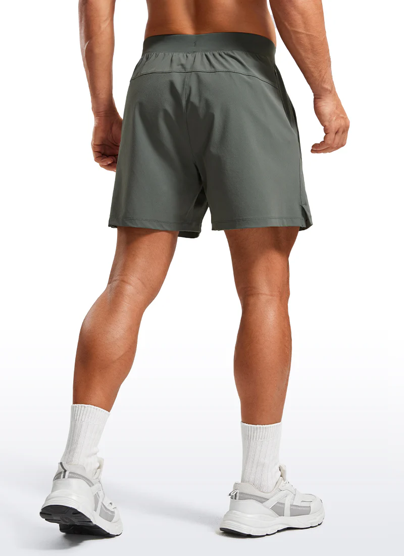 Lightweight Stretchy Athletic Workout Shorts with Zipper Pocket 5'' - Image 12