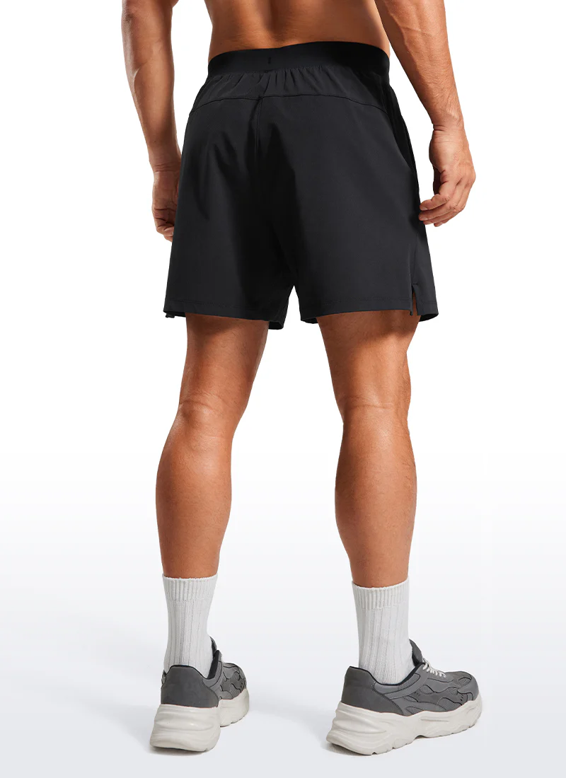 Lightweight Stretchy Athletic Workout Shorts with Zipper Pocket 5'' - Image 7