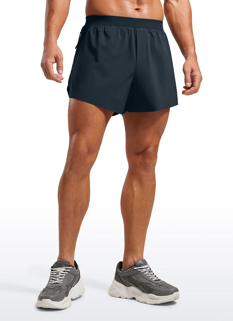 2 in 1 Side Split Dolphin Shorts 4'' with Pockets - Image 13