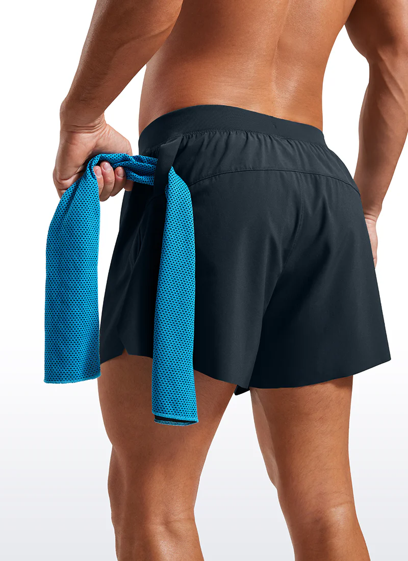 2 in 1 Side Split Dolphin Shorts 4'' with Pockets - Image 17