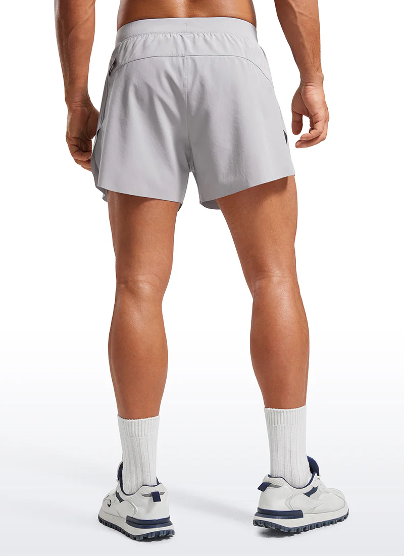 2 in 1 Side Split Dolphin Shorts 4'' with Pockets - Image 2