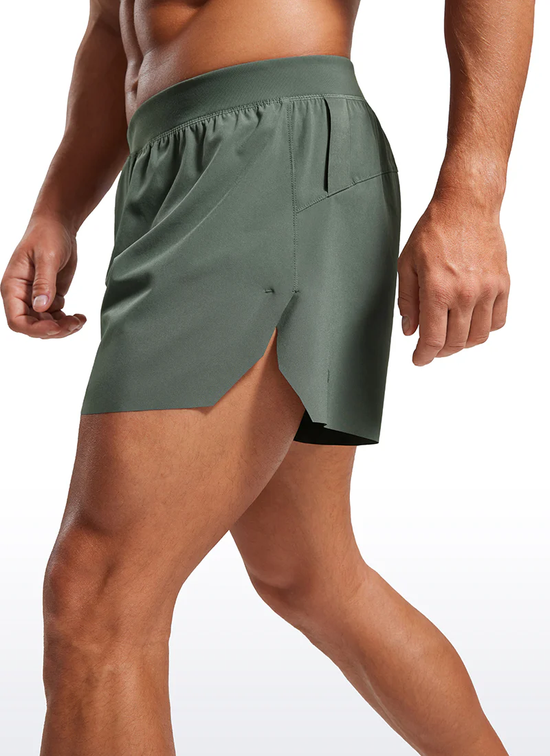 2 in 1 Side Split Dolphin Shorts 4'' with Pockets - Image 21