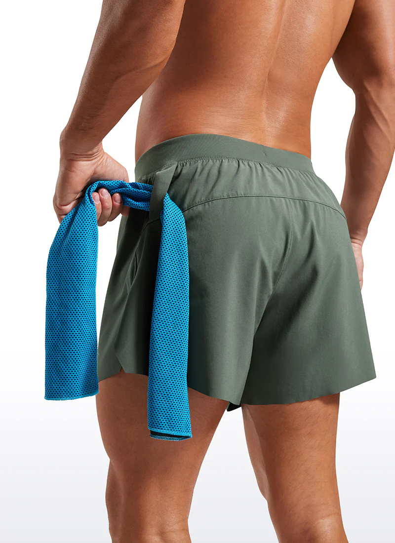 2 in 1 Side Split Dolphin Shorts 4'' with Pockets - Image 22