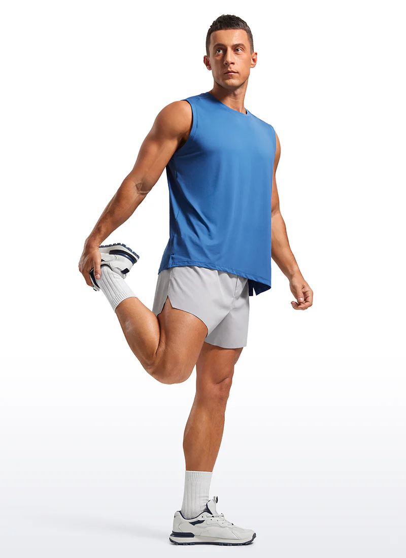 2 in 1 Side Split Dolphin Shorts 4'' with Pockets - Image 3