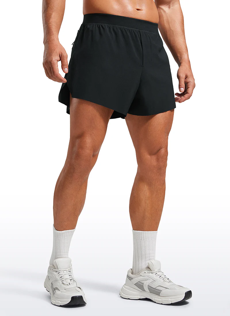 2 in 1 Side Split Dolphin Shorts 4'' with Pockets - Image 7