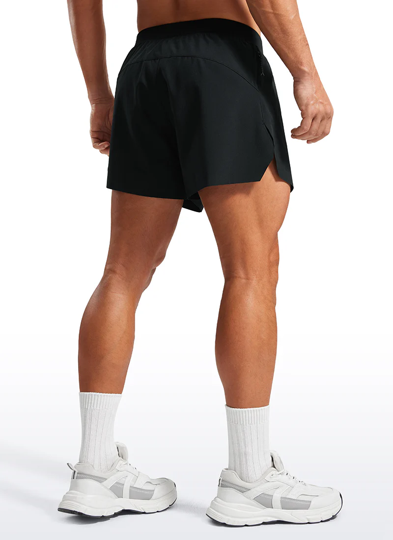 2 in 1 Side Split Dolphin Shorts 4'' with Pockets - Image 8