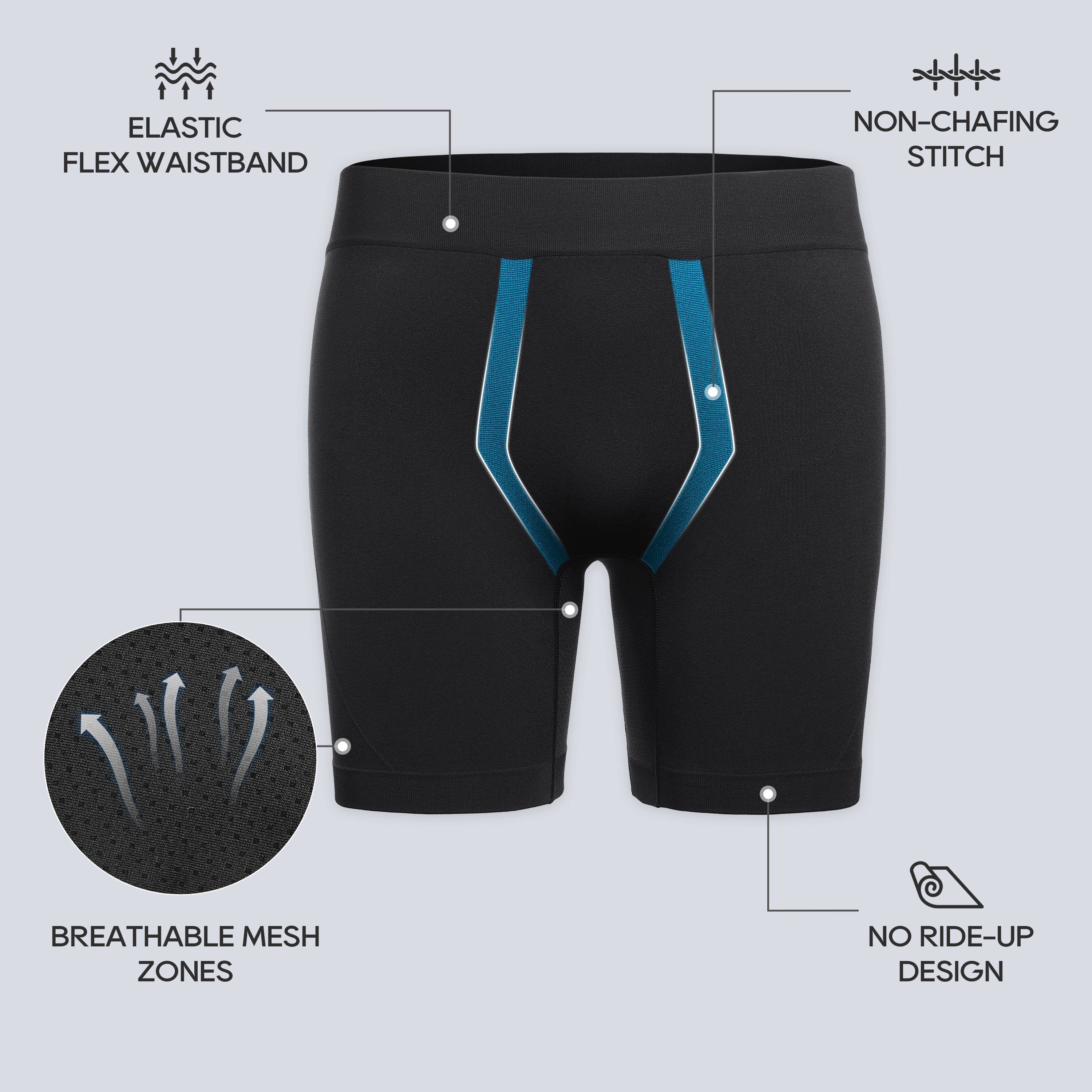 Seamless Sports Underwear 5'' (3-Pack) - Image 6