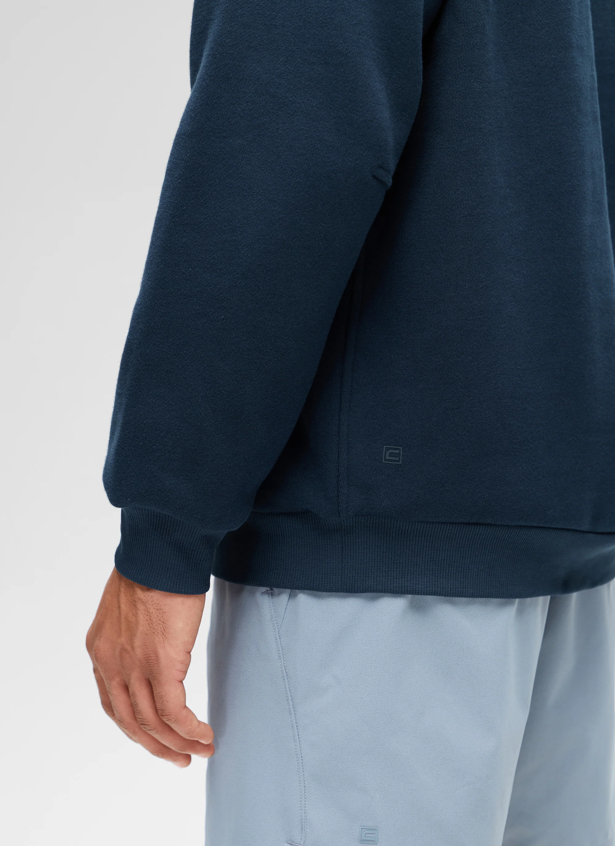 Fleece Lined Half Zip Sweatshirts Mock Neck - Image 13