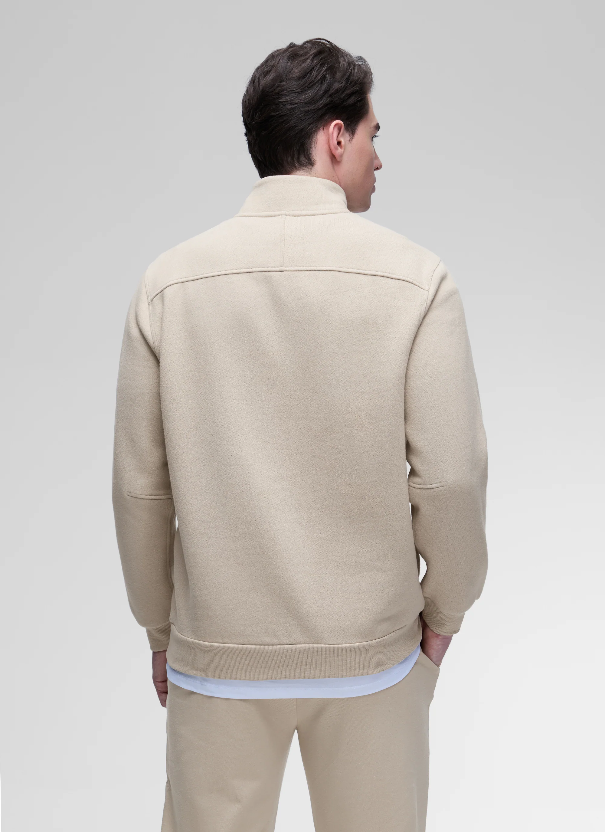 Fleece Lined Half Zip Sweatshirts Mock Neck - Image 25