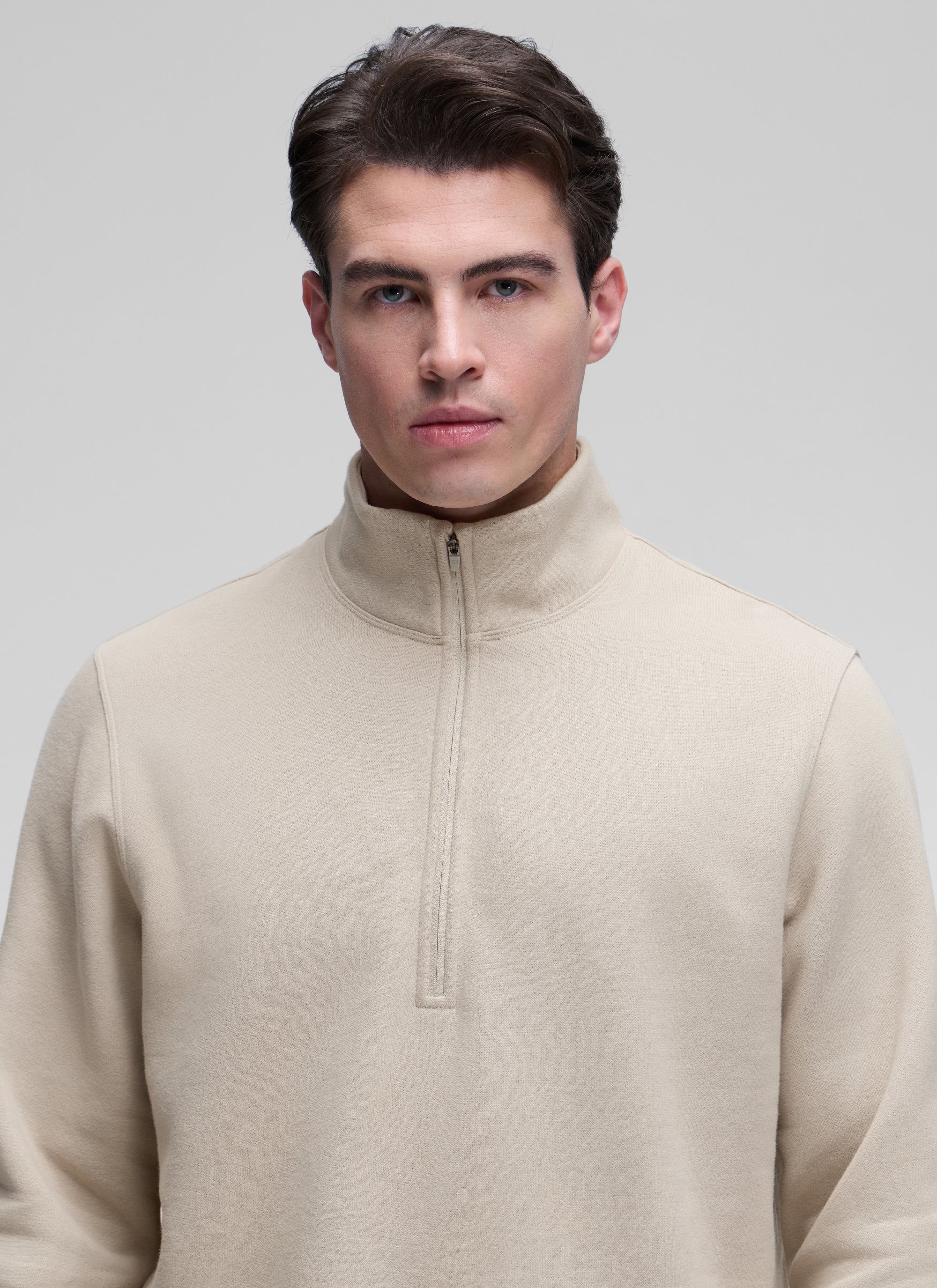 Fleece Lined Half Zip Sweatshirts Mock Neck - Image 27