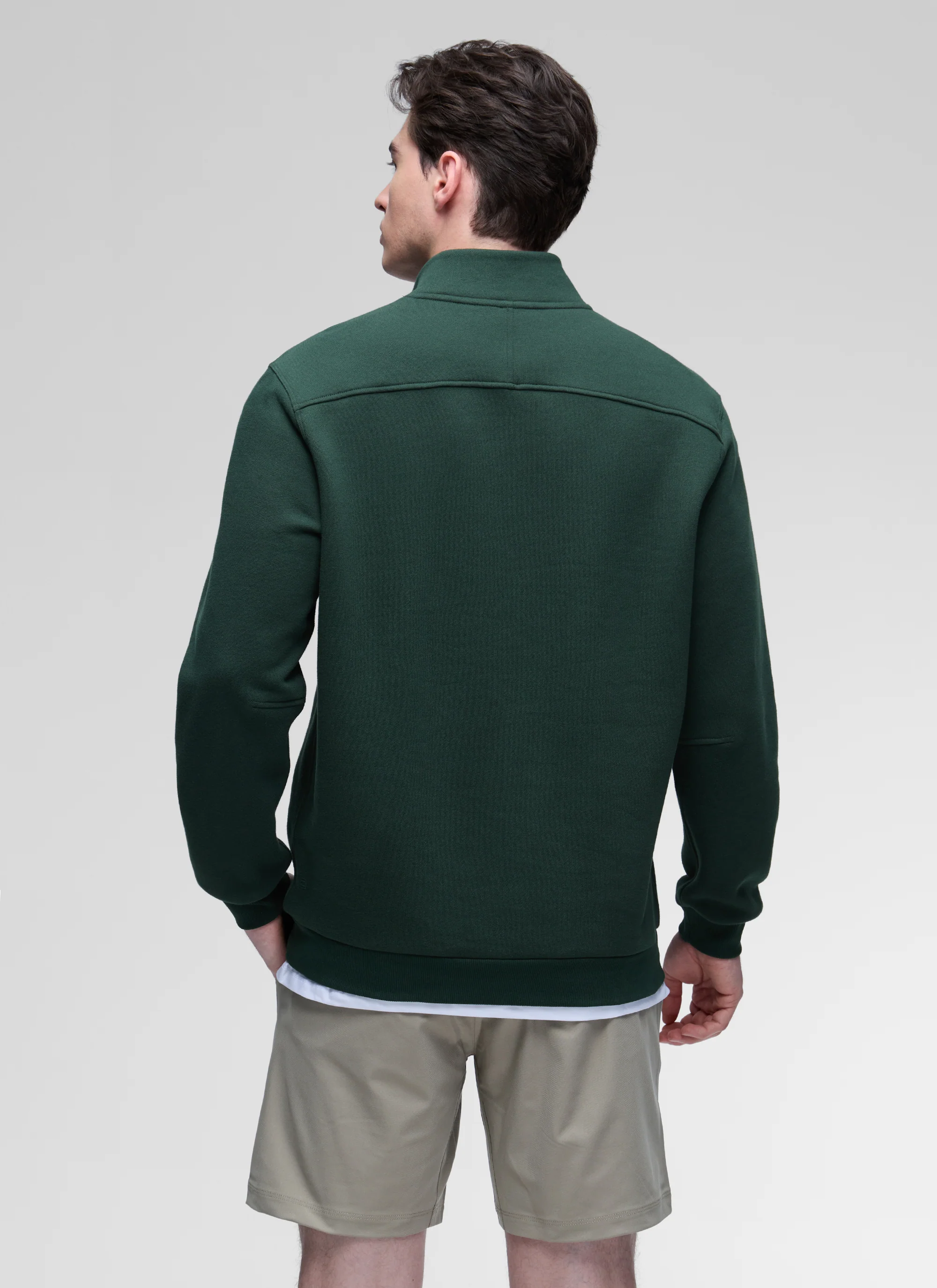 Fleece Lined Half Zip Sweatshirts Mock Neck - Image 29