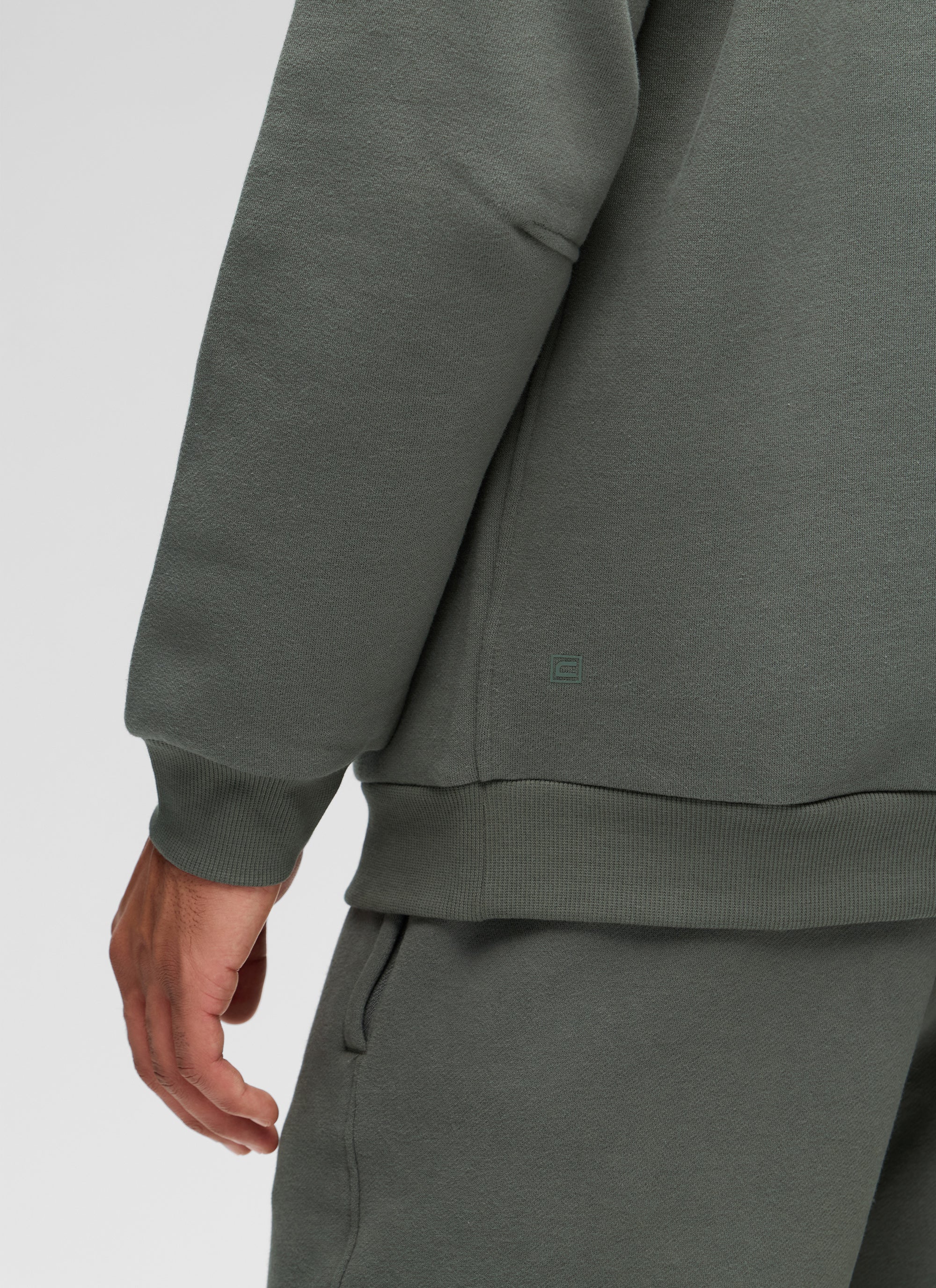 Fleece Lined Half Zip Sweatshirts Mock Neck - Image 9