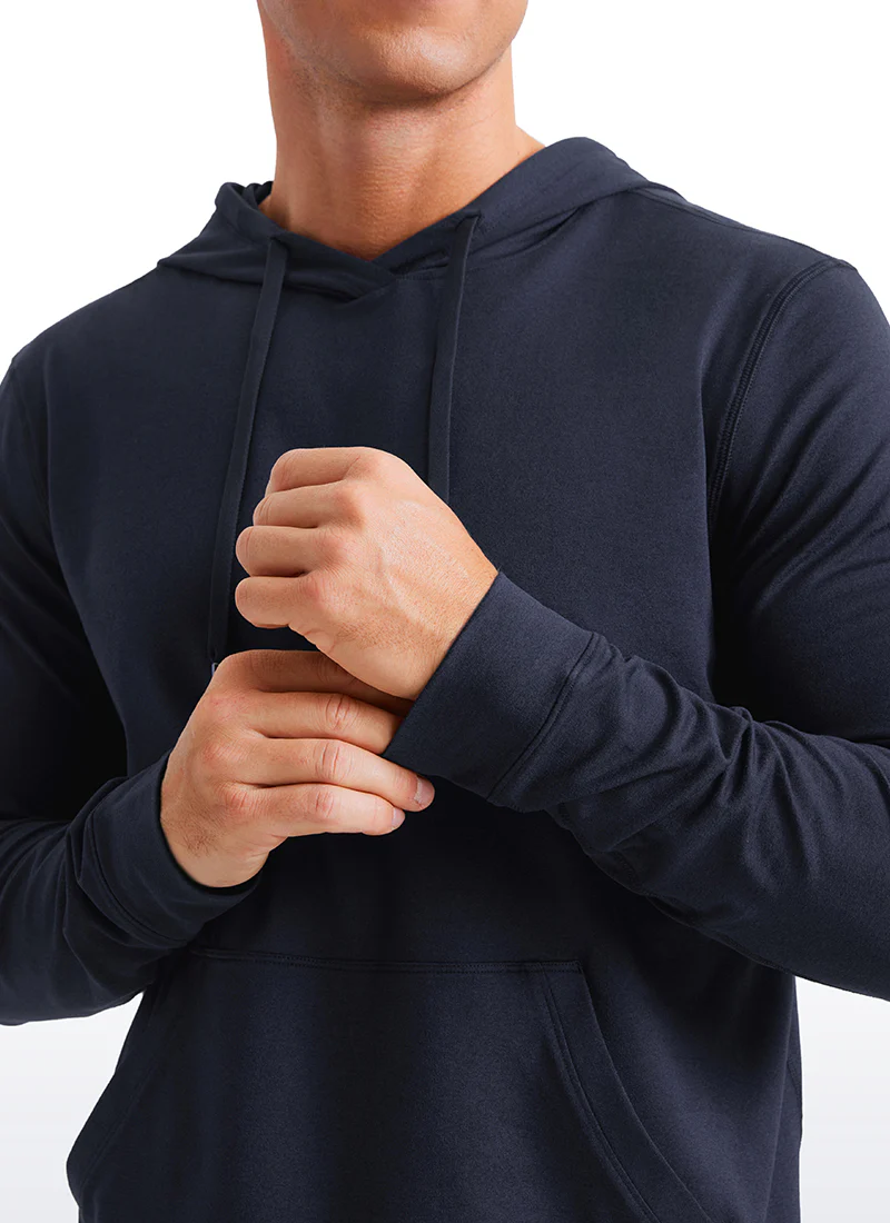 Cloud Jersey Pullover Hoodie Long Sleeve with Pocket - Image 8