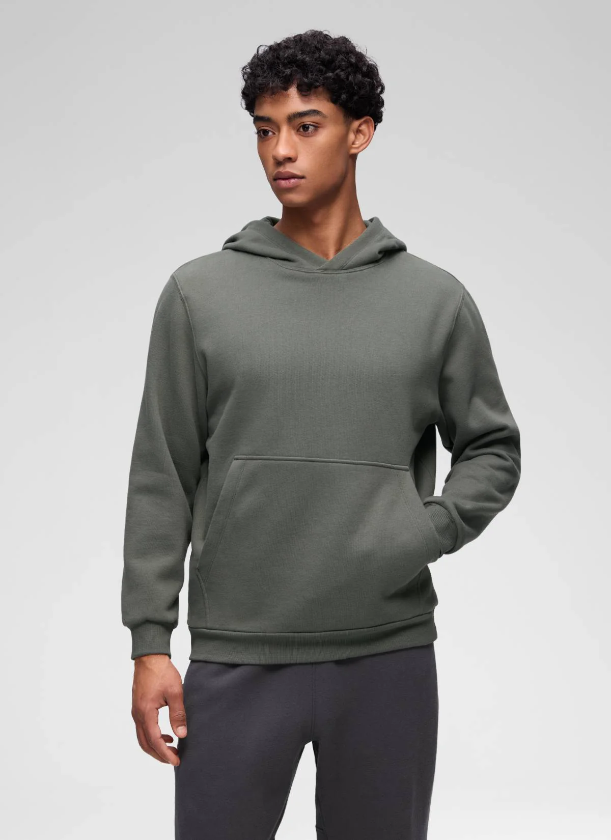 Fleece Lined Pocket Pullover Hoodie - Image 2