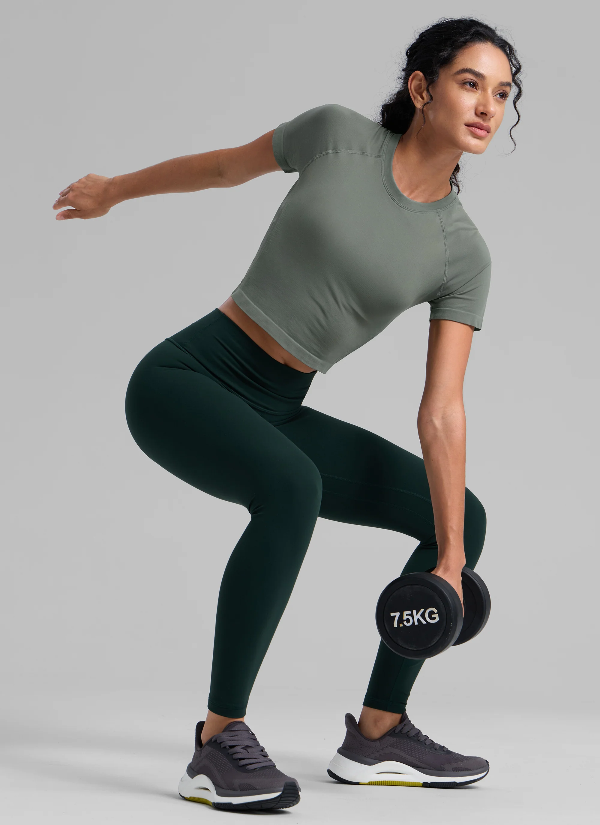 Seamless Crew Neck Cropped Short Sleeve - Image 3
