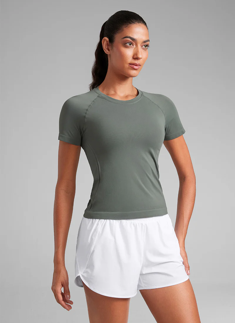 Seamless Waist Length Crewneck Short Sleeve - Image 18
