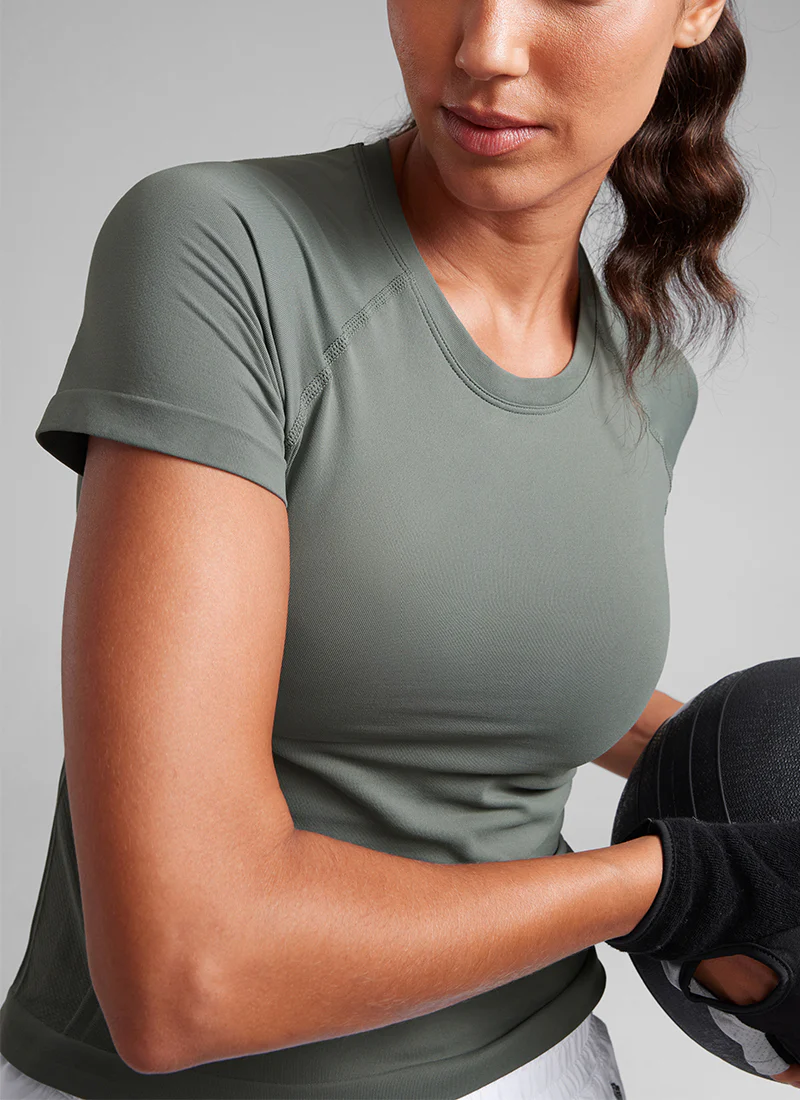Seamless Waist Length Crewneck Short Sleeve - Image 21