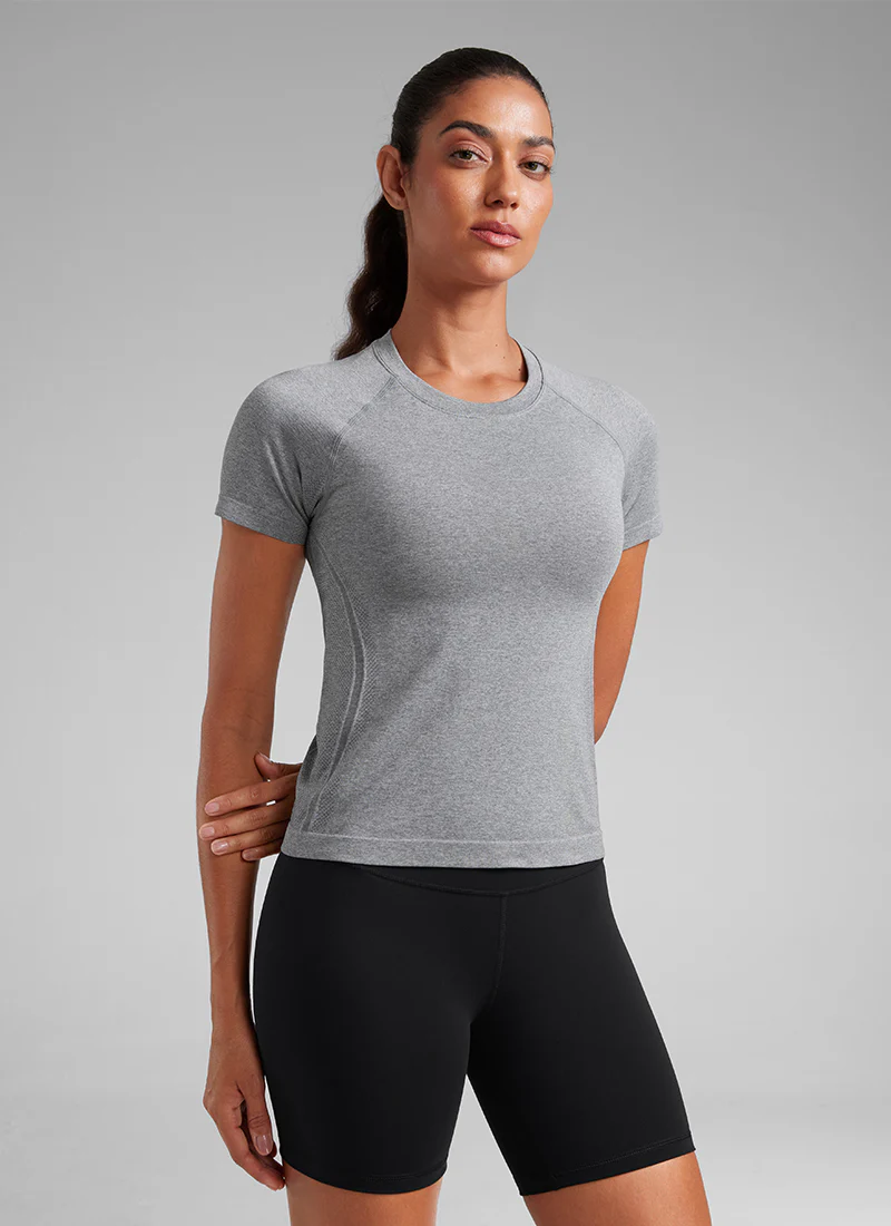 Seamless Waist Length Crewneck Short Sleeve - Image 23