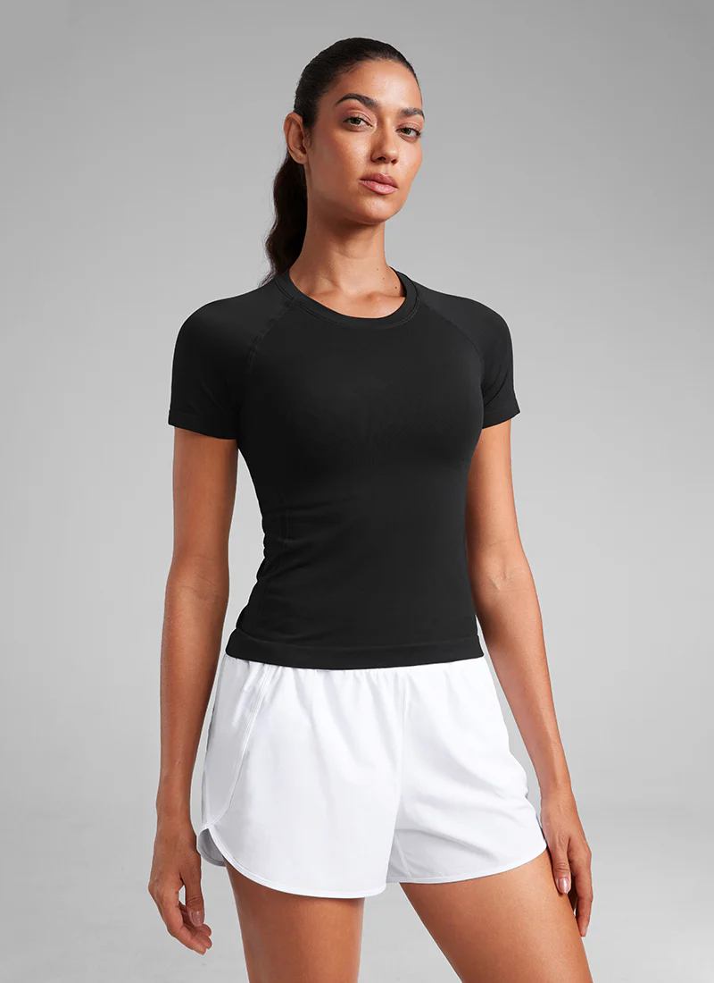 Seamless Waist Length Crewneck Short Sleeve - Image 7