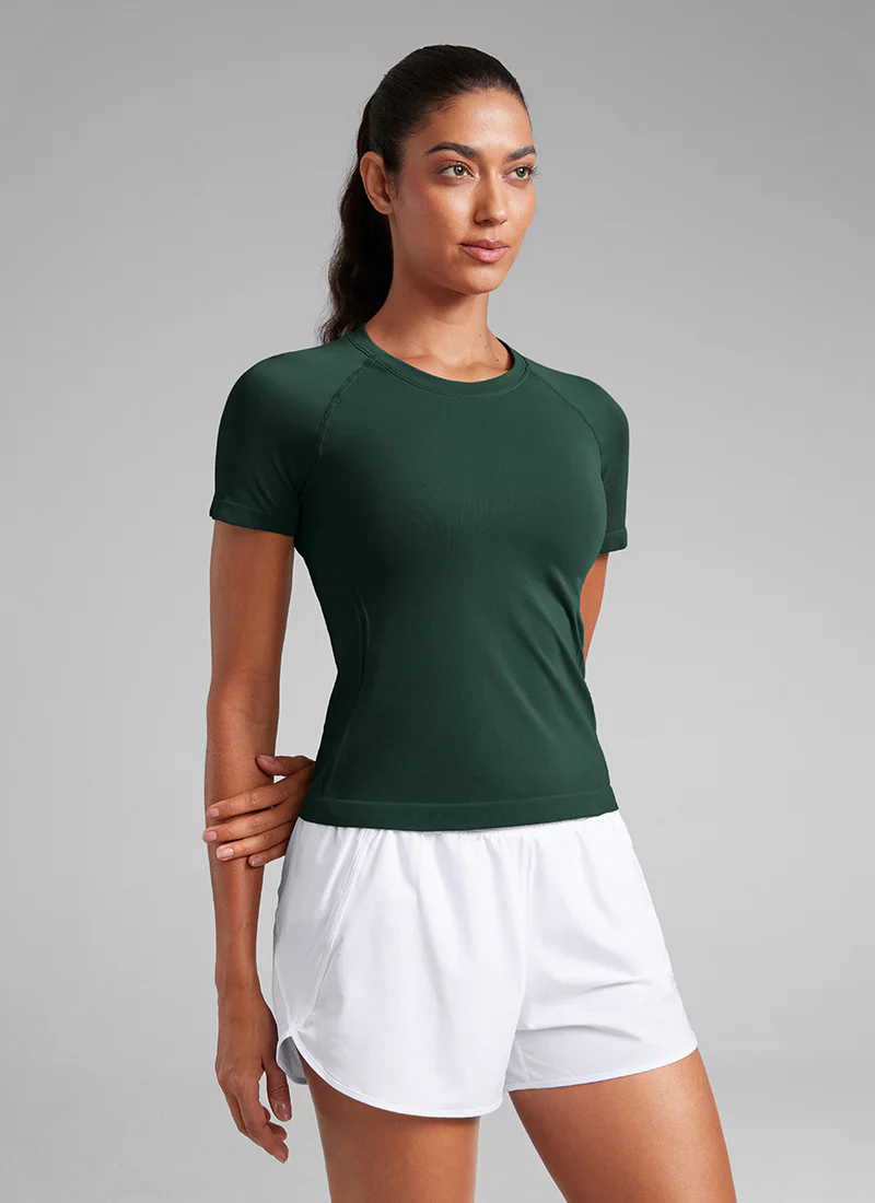 Seamless Waist Length Crewneck Short Sleeve - Image 10