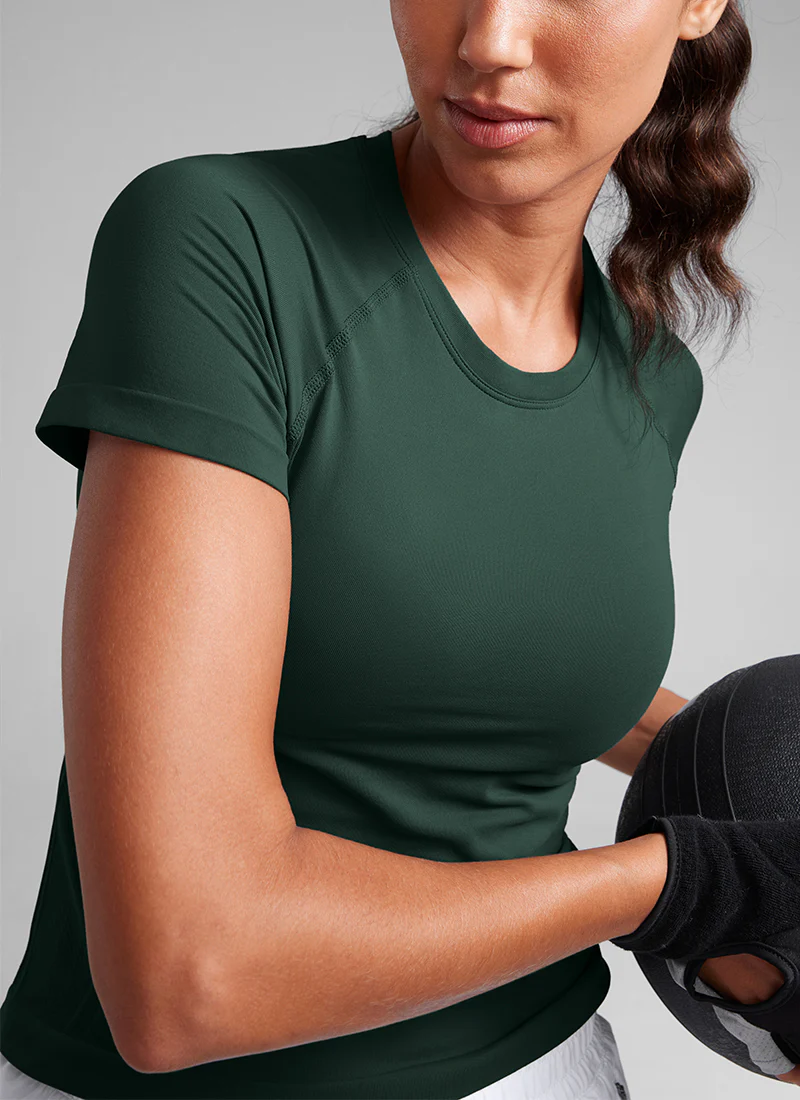 Seamless Waist Length Crewneck Short Sleeve - Image 12