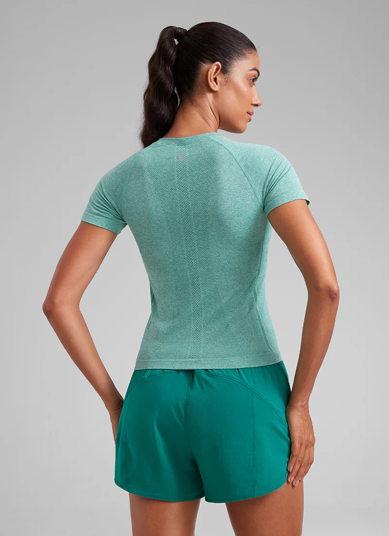 Seamless Waist Length Crewneck Short Sleeve - Image 2