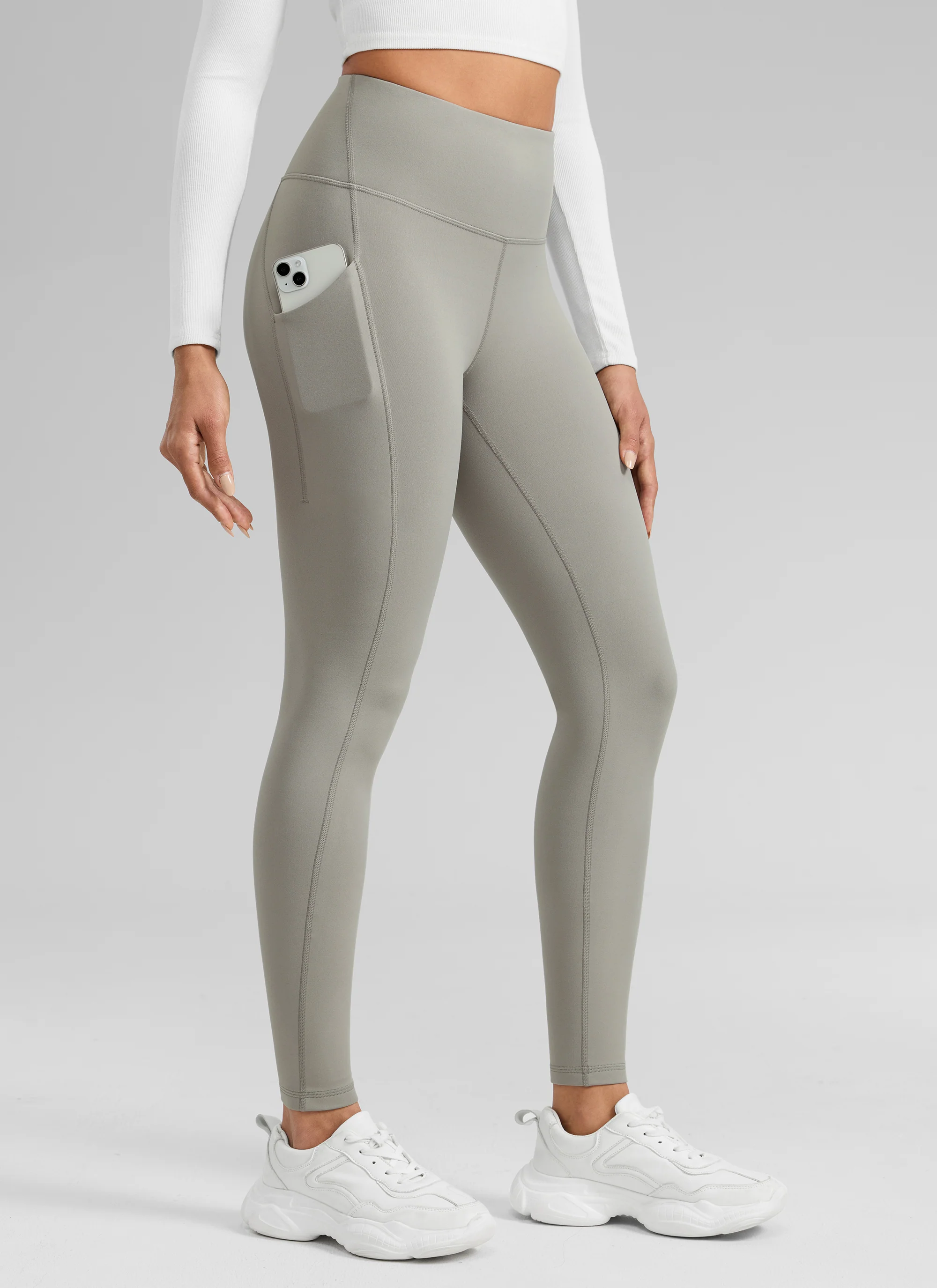 Water Resistant Fleece Lined Pocket Legging 28" - Image 14